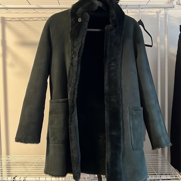 All Saints Serra Shearling Reversible Jacket - Picture 12 of 13